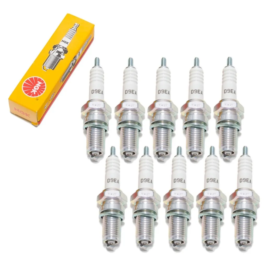 NGK D9EA 2420 Set 10 Candele per Moto Classiche - Filetto 12mm x 19mm