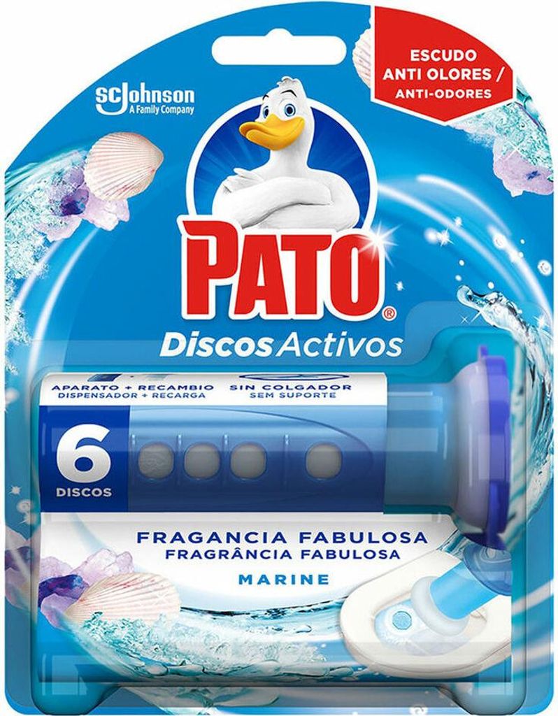 Pato DUCK WC ACTIVE DISCS Gerät + 6 Nachfüllungen #Marine Frische 7 u