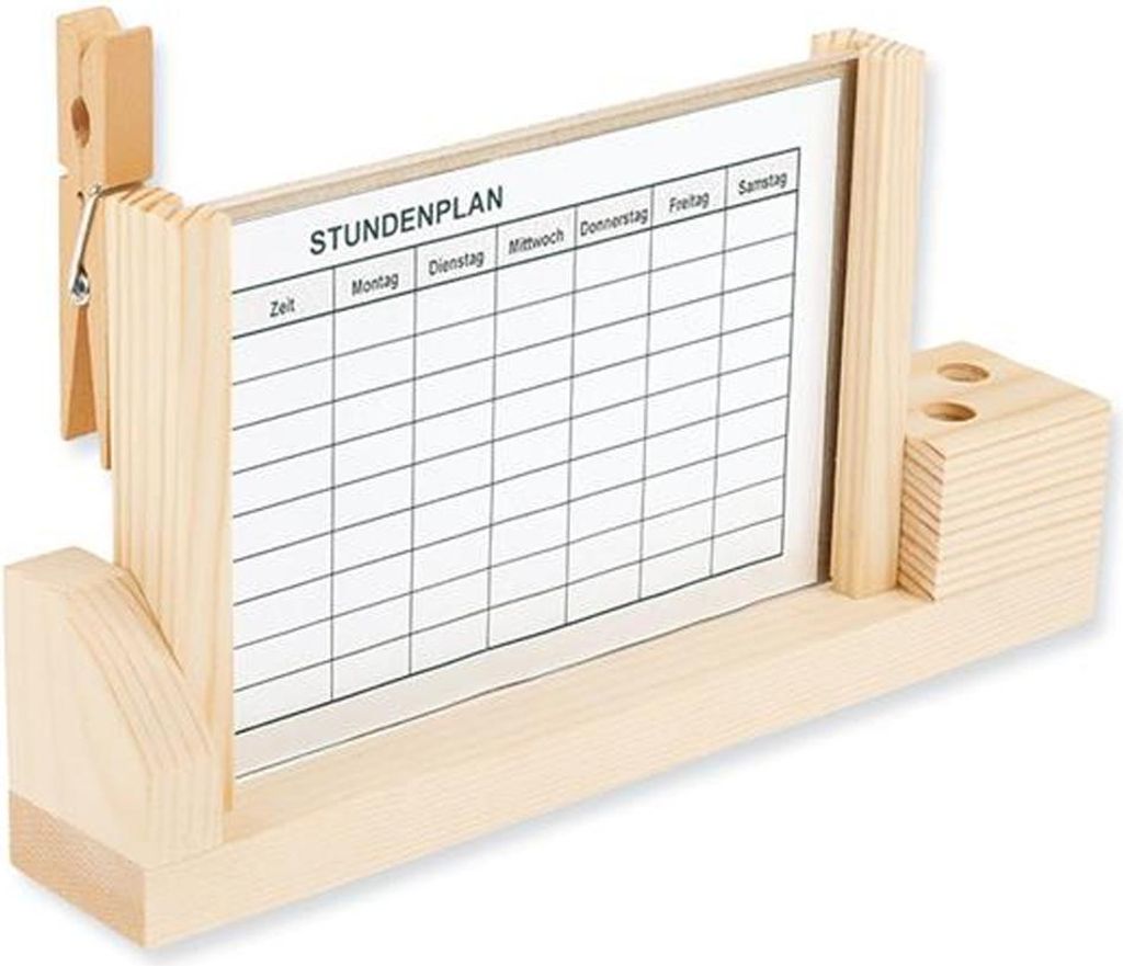 matches21 Stundenplan & Fotorahmen / Bilderrahmen 2in1 Holz Bausatz f. Kinder Werkset Bastelset ab 10 Jahren