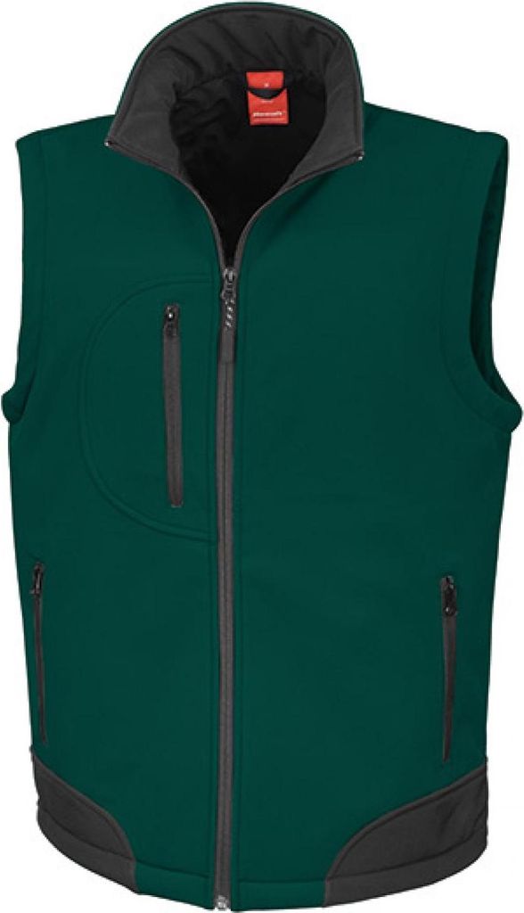 Result R123X | Herren Soft Shell Bodywarmer / Weste - Farbe: Bottle - Größe: M