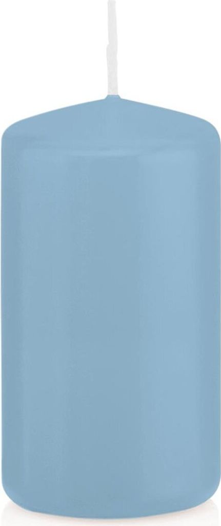 Stumpenkerzen in RAL-Qualität Hellblau Ø 98 x 200 mm, 6 Stück