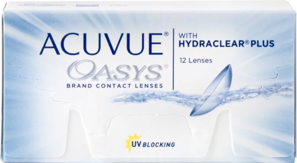 ACUVUE OASYS with HYDRACLEAR Plus - 12 biweekly lenses - Sph: -6.5, BC: 8.4, D: 14.0