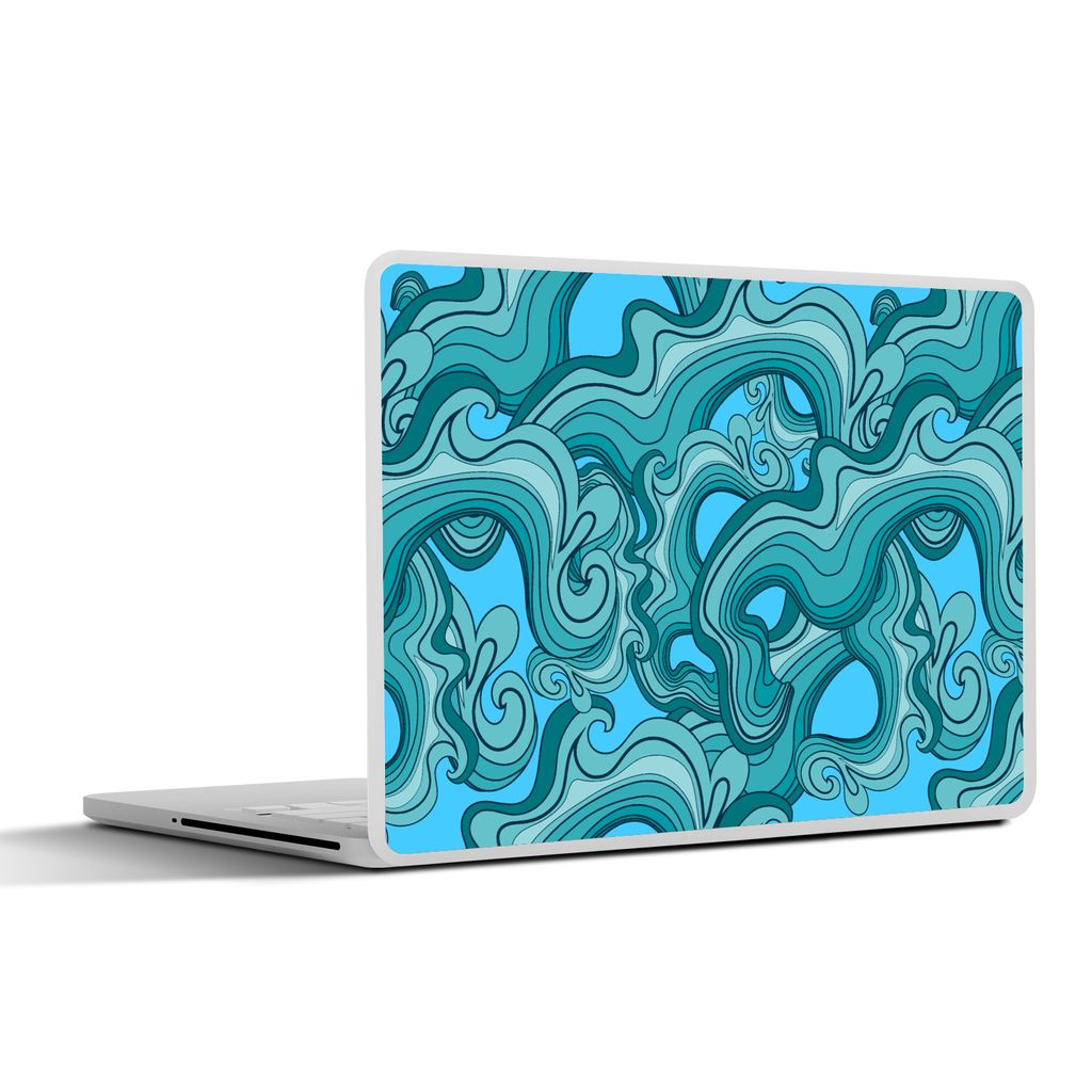 MuchoWow Laptop Aufkleber Sticker Cover Meer - Muster - Marmor 25x18 cm - Laptop-Deko