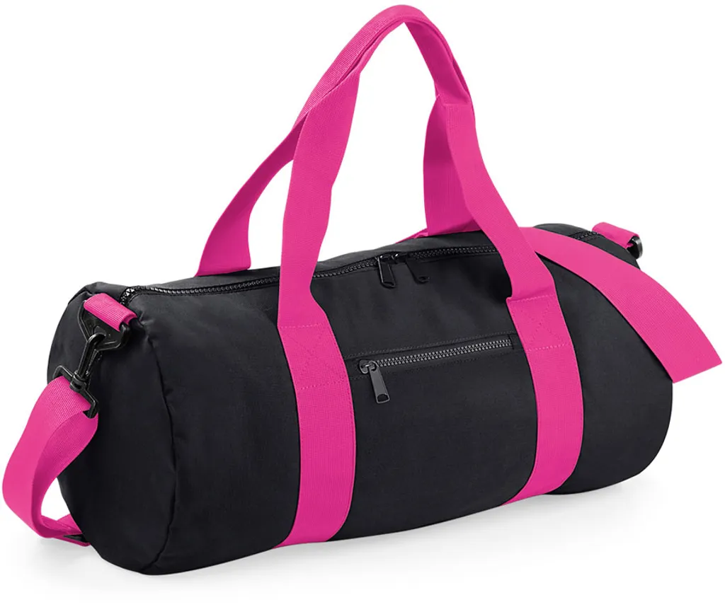 Borsa Professionale Barrel BagBase BG140 Nero/Fucsia 50x25x25cm