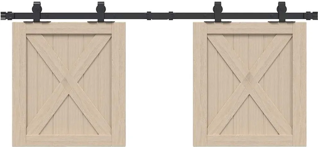 vidaXL Kit de ferrures pour portes d'armoire coulissantes 122 cm en acier