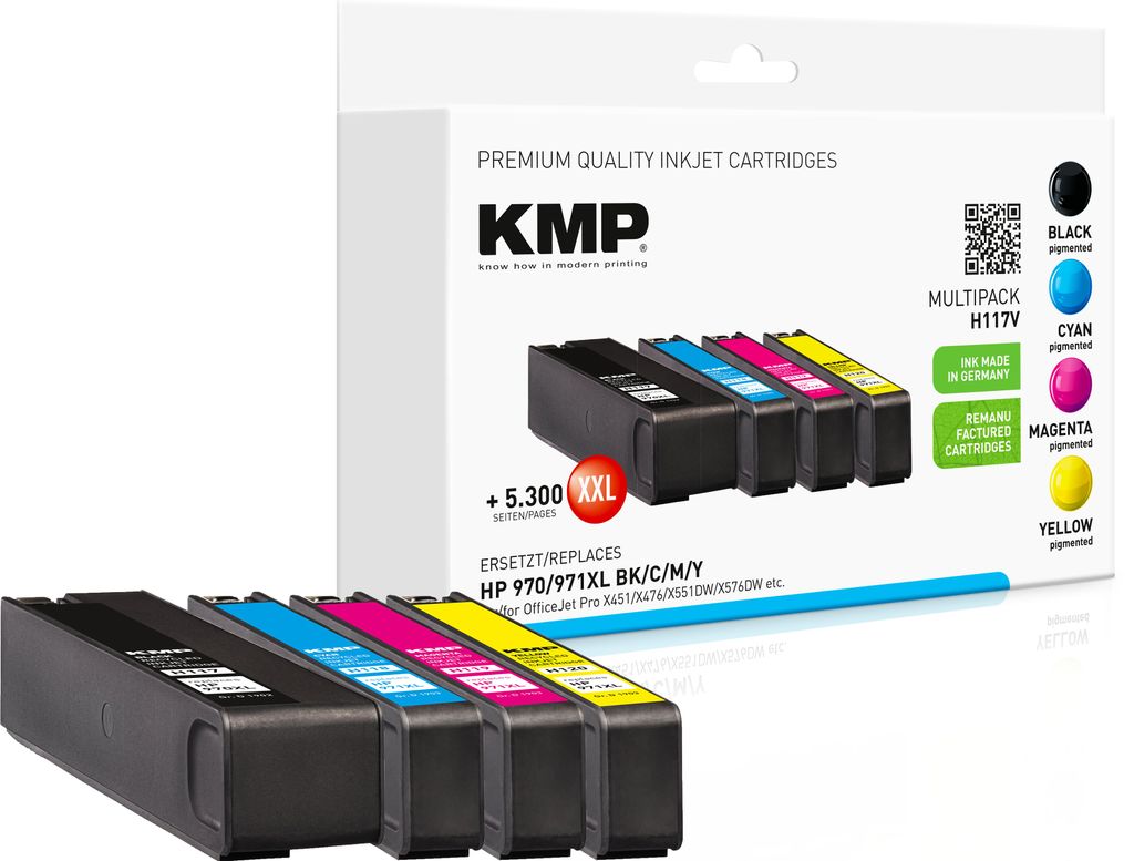 KMP H117V - Inchiostro a base di pigmento - Nero - Ciano - Immagine del prodotto 