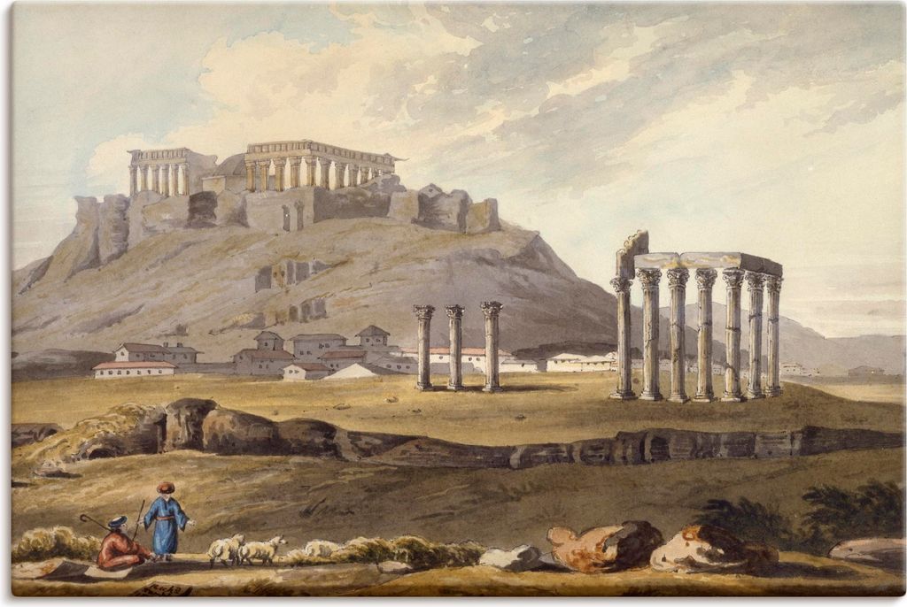 ARTland Leinwandbild Der Tempel des olympischen Zeus Größe: 90x60 cm