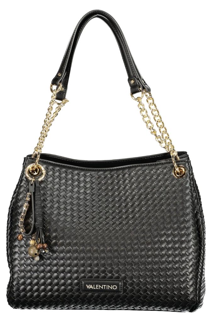 Elegante schwarze Damentasche mit vielseitigem Design und Details