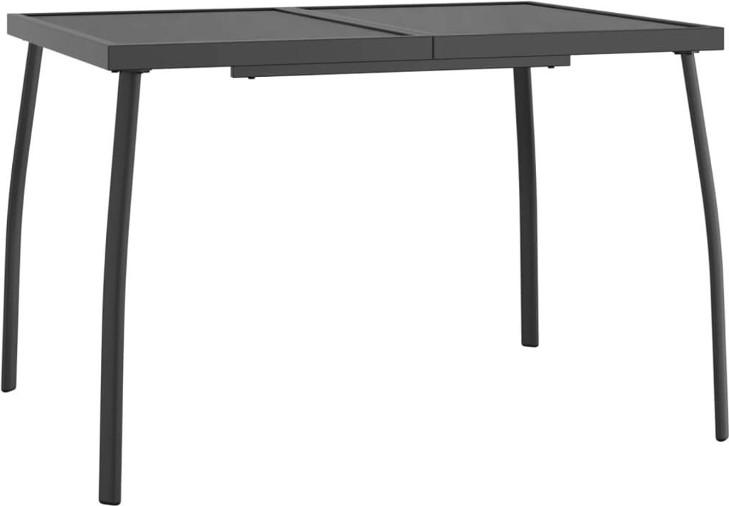 Gartentisch Anthrazit 110x80x72 cm Stahlgitter
