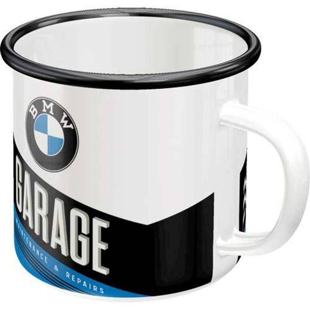coffee mug BMW Drivers Emaille Kaffeetasse Souvenir Tasse 360 ml 
