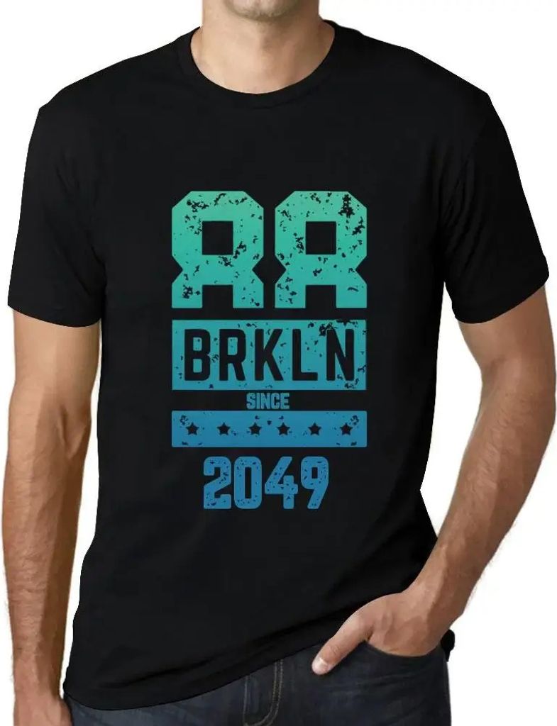 Herren Grafik T-Shirt Brkln seit 2049 – Brkln Since 2049 – Öko-Verantwortlich Vintage Jahrgang Kurzarm Lustige Druck Geburtstag Geschenk Mann