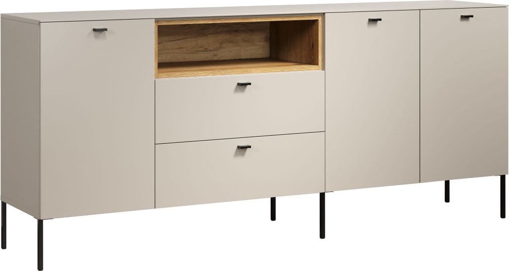 trendteam Wohnen Sao Paulo Sideboard Kaschmir/Evoke Eiche B/H/T ca. 197/85/42 cm