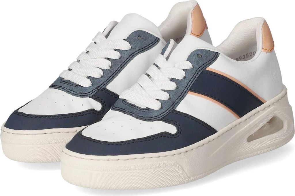 Rieker Damen Low Sneaker Weiß Synthetik Größe: 36