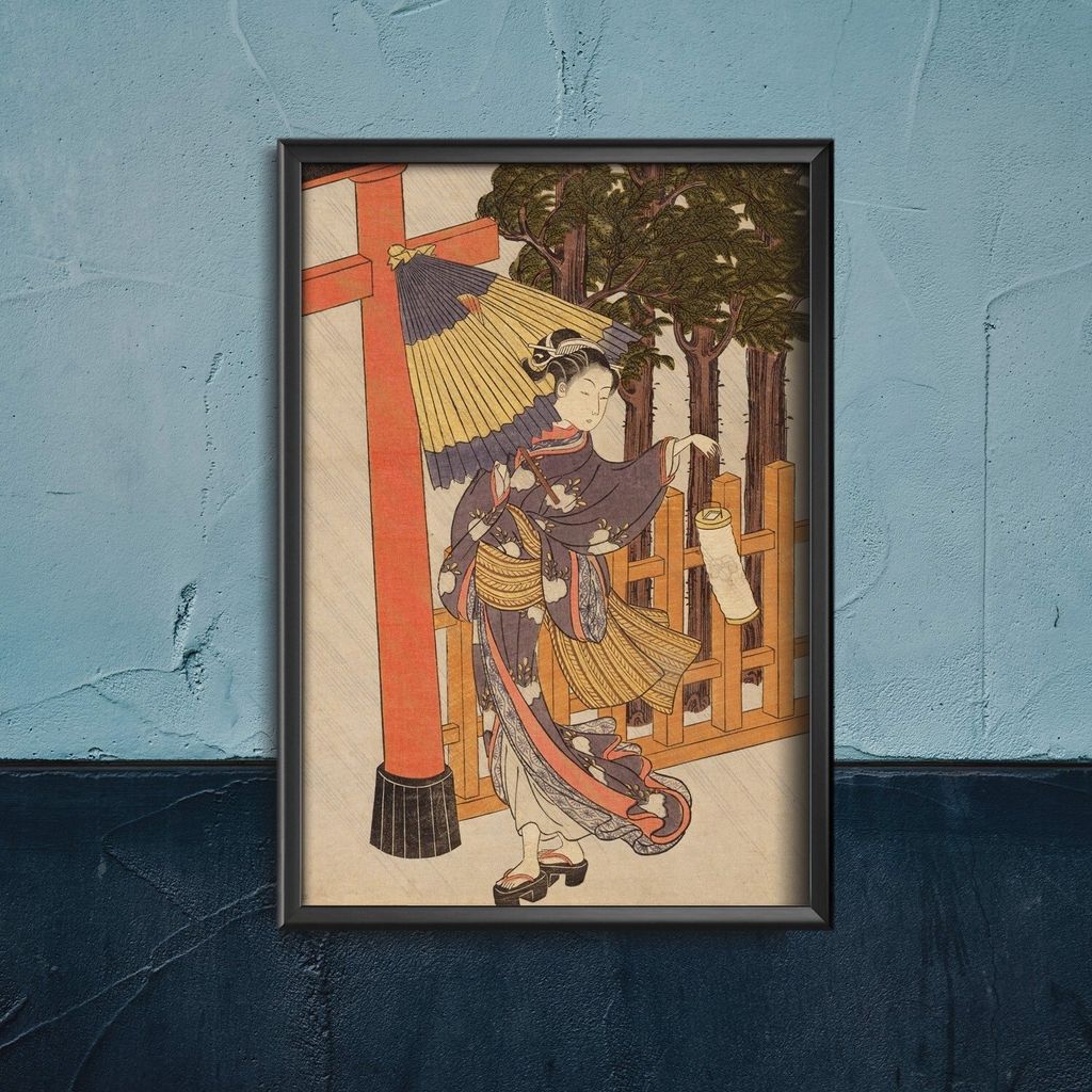 Poster - Canvas - Leinwand - 21 cm x 29,7 cm - Fotoposter - Leinwandkunst - Zu Besuch in Kiyomizu-Tempel Micah Suizan