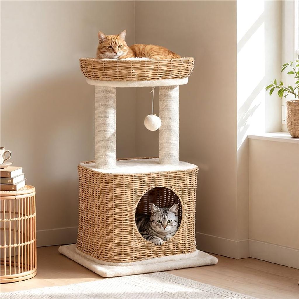 Yaheetech Kratzbaum aus PE-Rattan 71,5 cm, stabiler Produktbild 