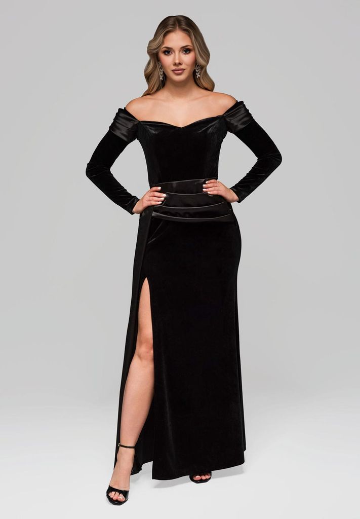 Abendkleid - schwarz M