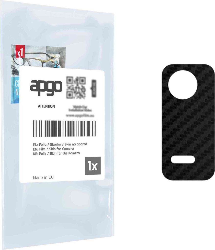 apgo Objektivschutz-Folie, Kameraschutz kompatibel mit Vivo Y3s India, Carbon-Imitation, Rückseite Schutzfolie für Kamera-Insel, Hinten Folie, kr...