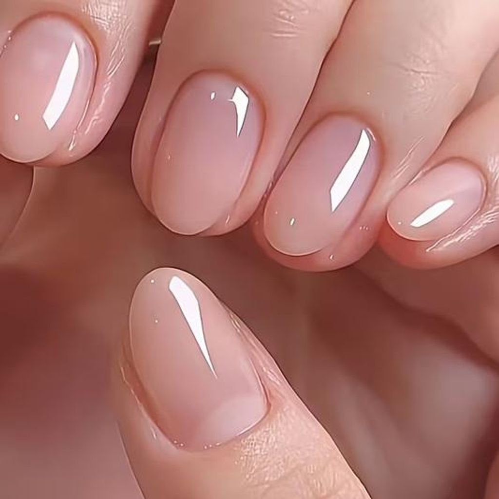 GKA Künstliche Fingernägel natur 24p G55 zum Aufkleben press on Nails Klebepads mit Kleber und Nagelfeile Nägel Kunstnägel Express