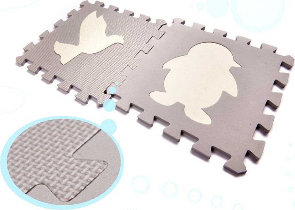KIK Kontrastné penové puzzle 30 x 30 cm, 36 ks čierno, Obrázok produktu 17