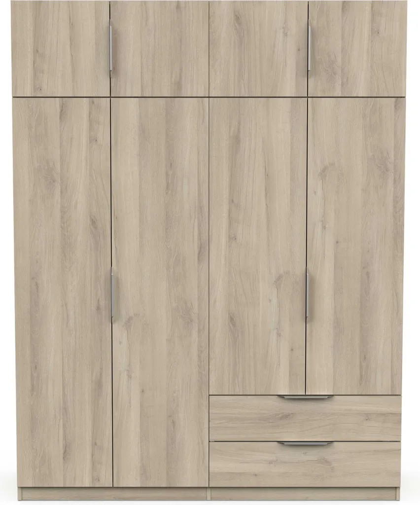 Grande Armoire de Rangement 8 Portes Ghost L157,3 cm avec Tiroirs