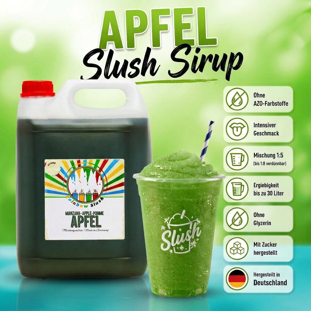 Siroop partyset 6 x 250 ml voor Slush-dranken, slushy ijs zelf maken, concentraat voor in de Slush-machine, 1:5, geen toevoeging van suiker nodig (6 x 250 ml Slush, set 2