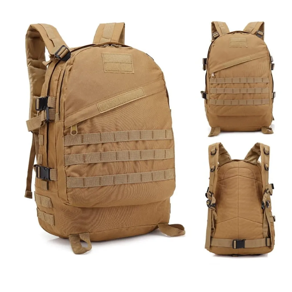 Sac à dos tactique militaire 40L kaki imperméable pour homme et femme