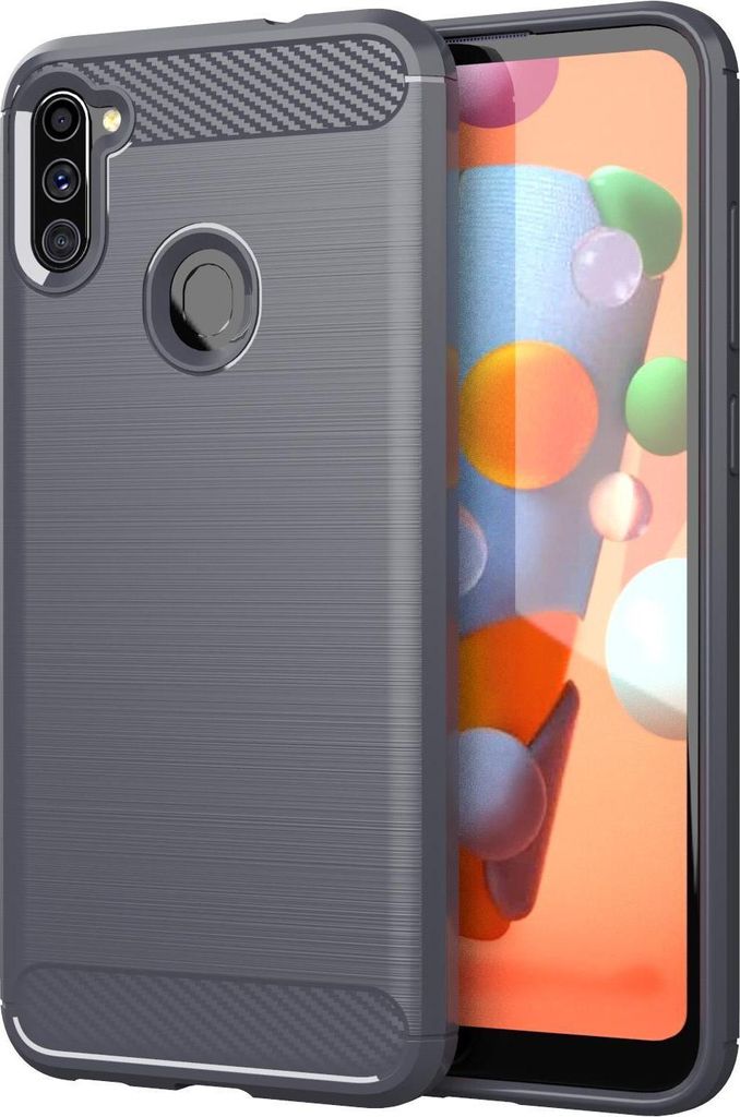 Cadorabo Hülle für Samsung Galaxy A11 / M11 in Grau Schutzhülle TPU Case Cover Etui Handyhülle
