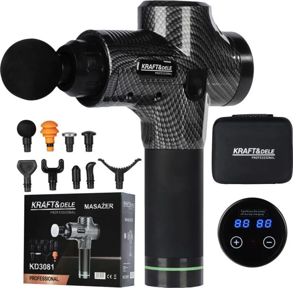 Masseur musculaire à percussion 125W - Pistolet de massage complet