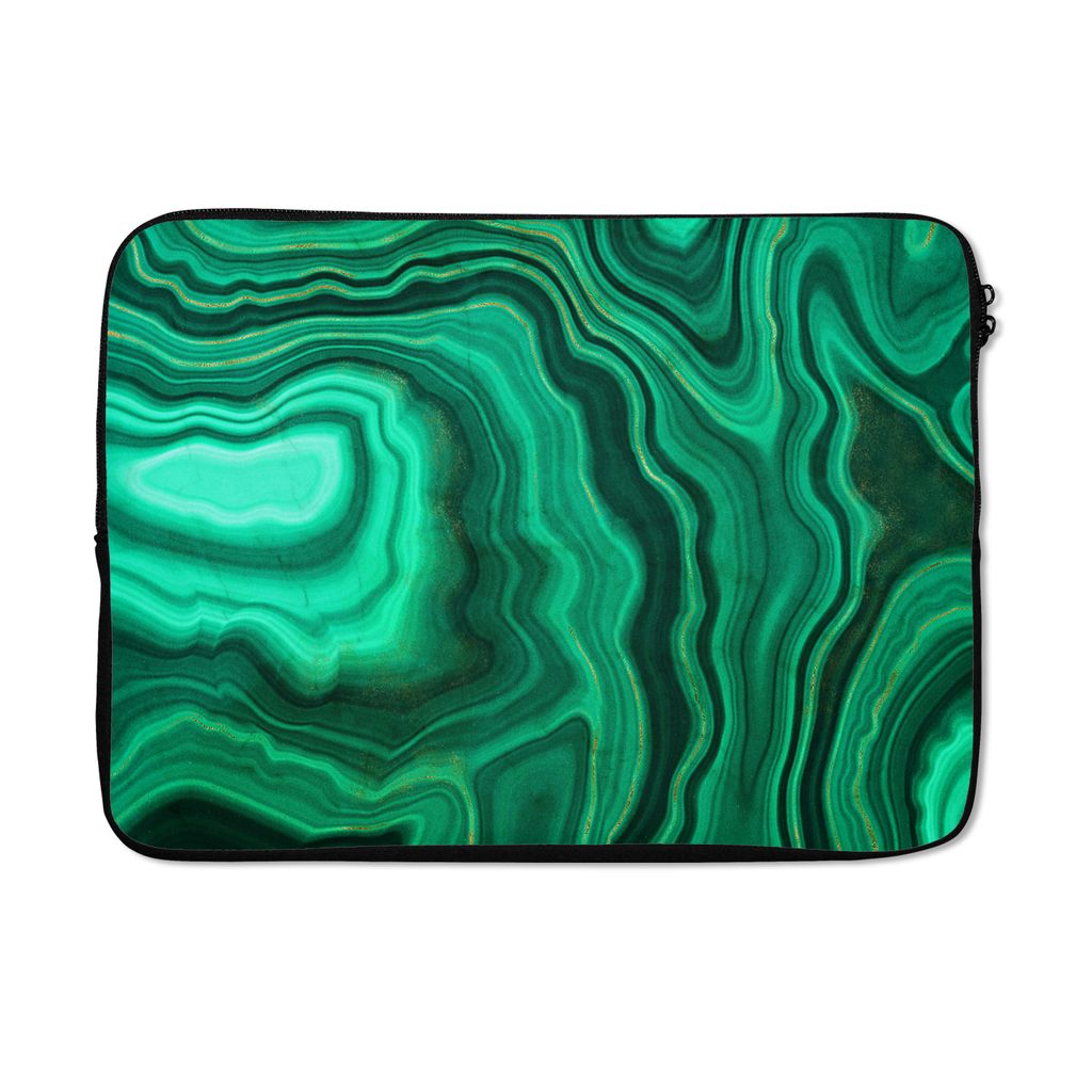 MuchoWow Laptop Hülle 13 Zoll Geode - Grün - Achat - Steine Laptoptasche - Laptophülle - Sleeve - Rundumschutz