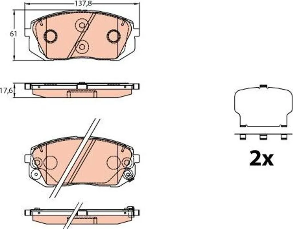Plaquettes de frein TRW GDB3640 haute performance - Référence OE 581013ZA16