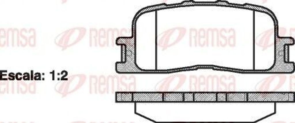 REMSA Bremsbeläge Satz Hinten Bremsklötze für TOYOTA Camry Limousine (V3) 0854.00