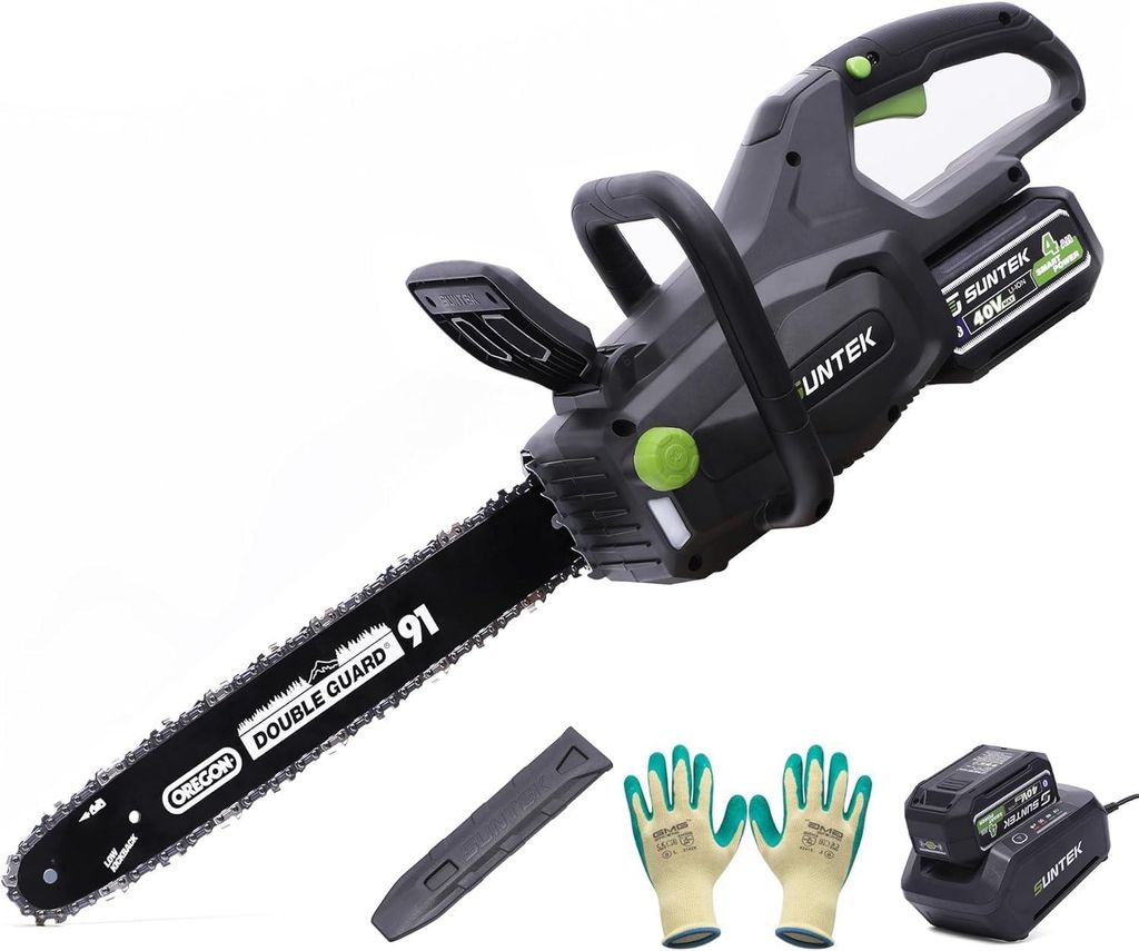 SUNTEK 40V 41cm Elektrische Kettensäge mit 4,0 Ah Akku, Produktbild 