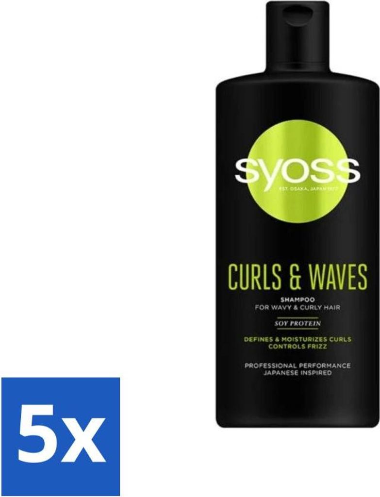 SYOSS – Rizos Pro Rizos Pro – Shampoo – Langanhaltendes Styling – 440 ml - Vorteilspack - 5 Stücke