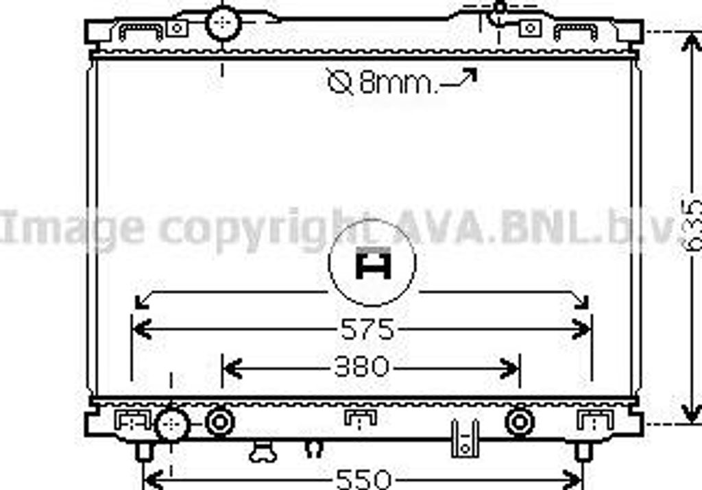 AVA KAA2057 Motorkühler OE 253103E250 kompatibel mit Sorento