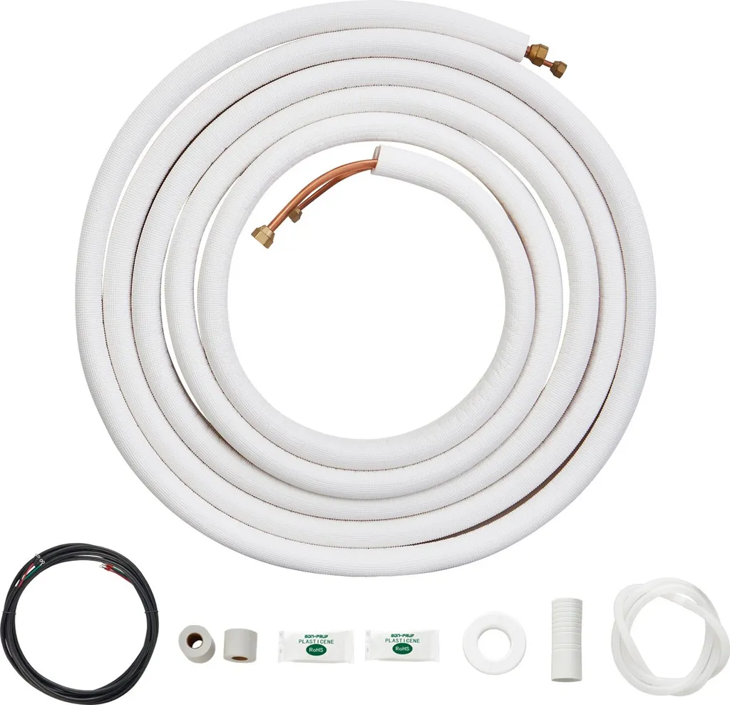 Liaison Frigo Cuivre Isolé 6,4x9,5mm Longueur 7,6m pour Pompe à Chaleur