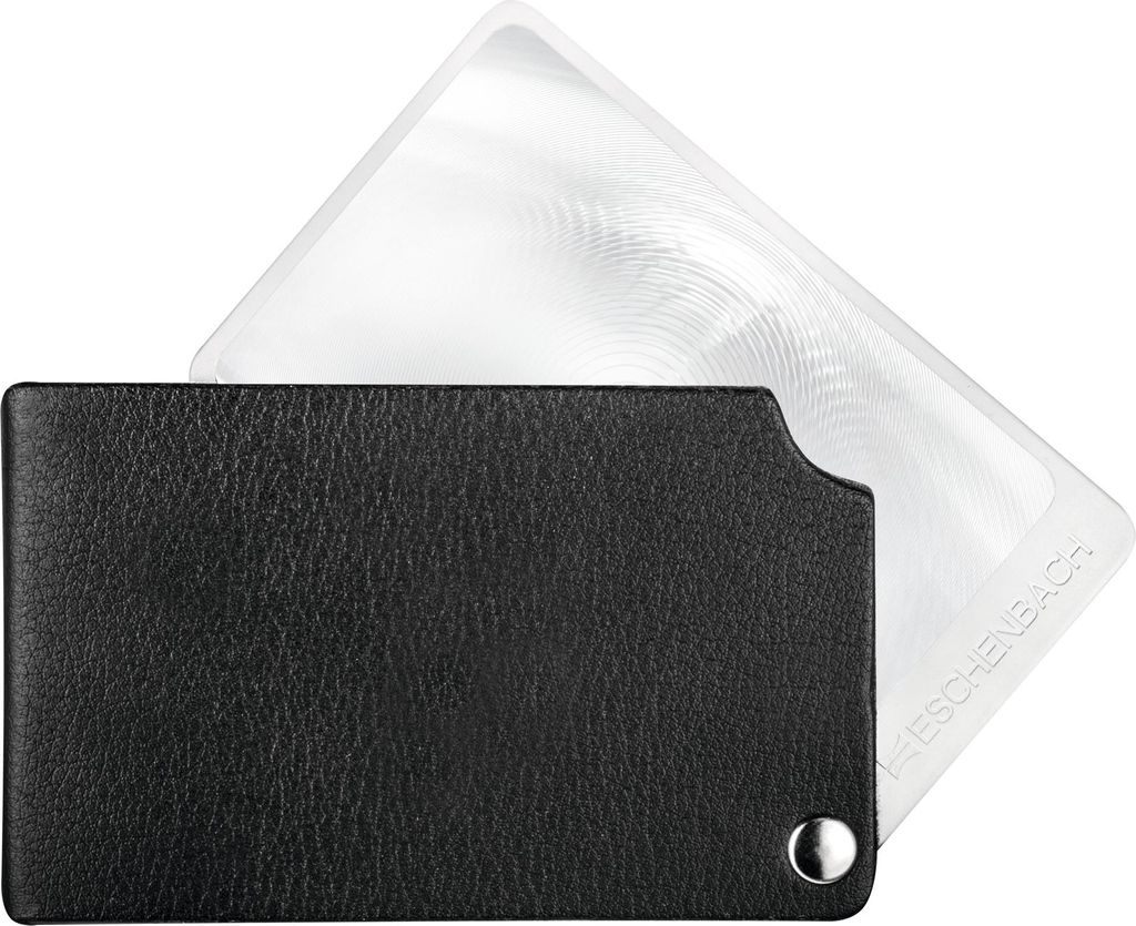 Loupe pour cartes bancaires noire visoPOCKET 2,5x cuir Image du produit 