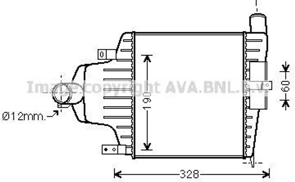 Intercooler PRASCO OLA4415 pour Astra H et Zafira B - OE 6302057 Neuf
