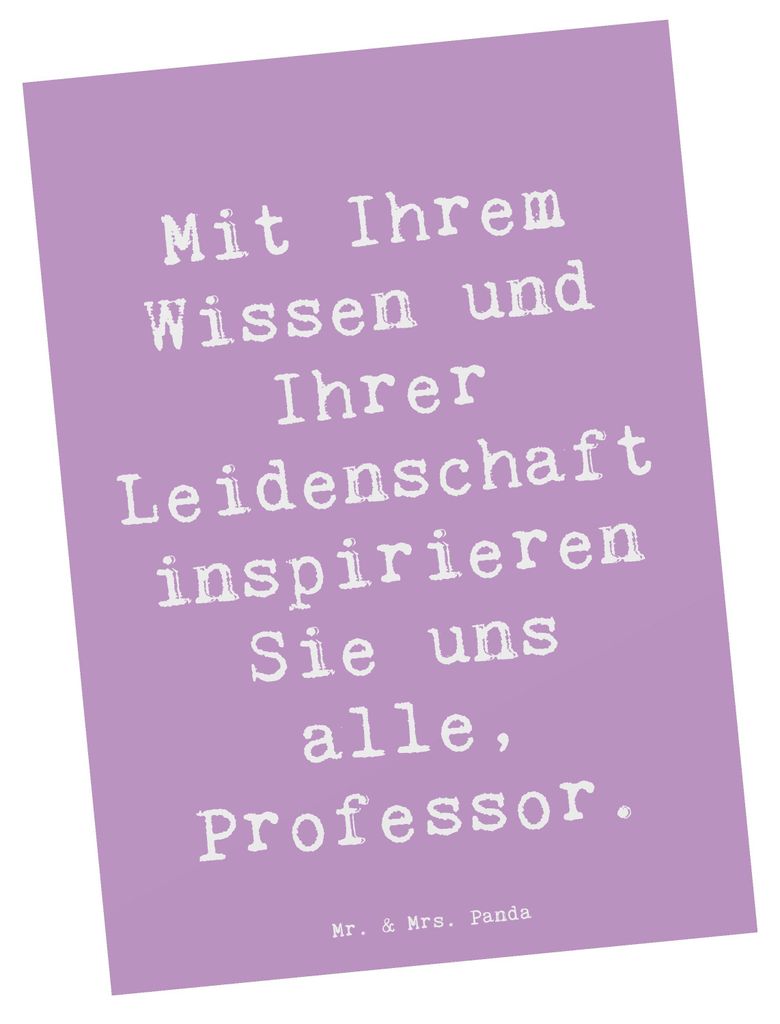 Mr. & Mrs. Panda bildkarte Spruch Inspirierender Professor Produktbild 