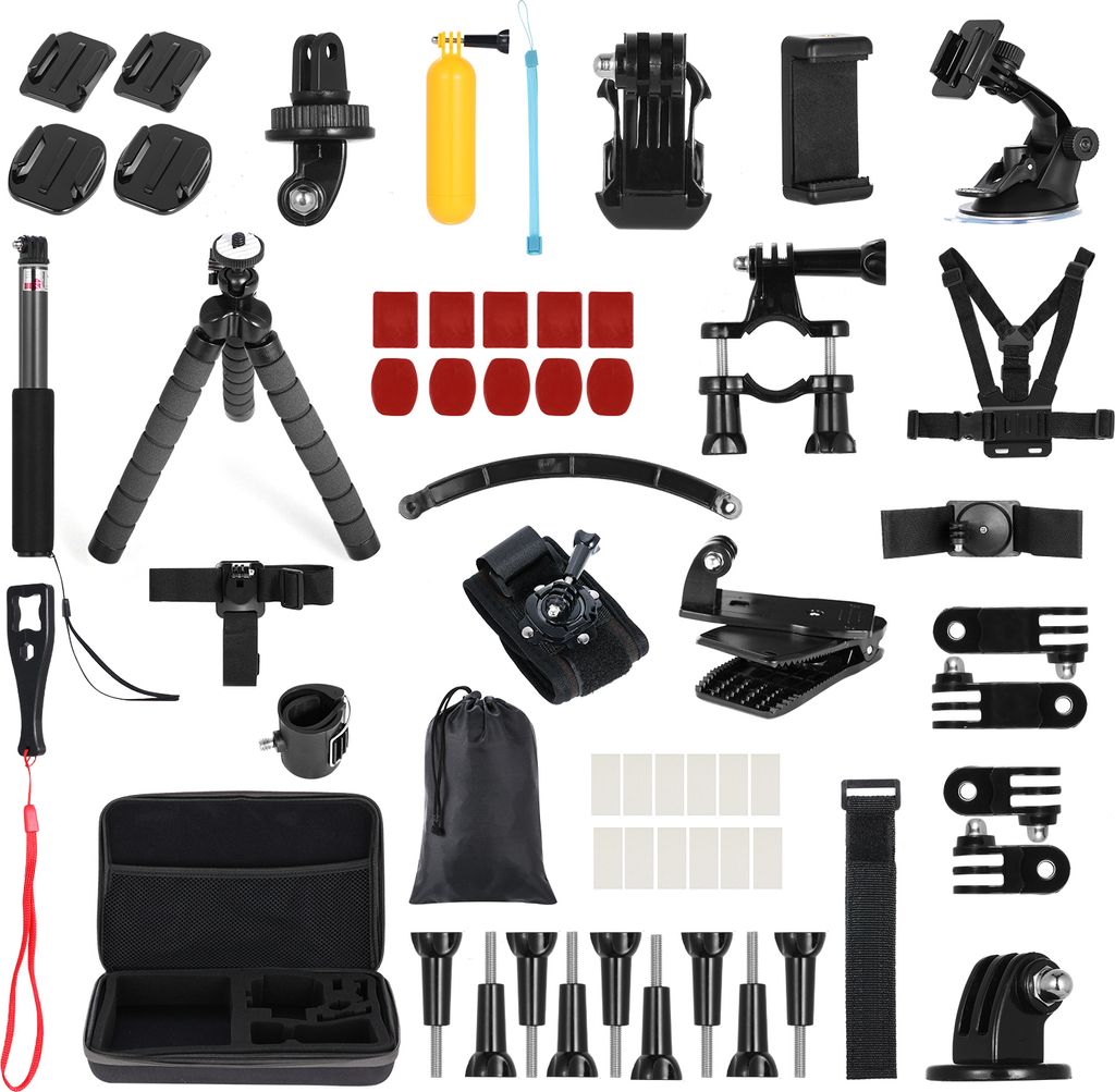 Camnoon 60-in-1 Action-Kamera-Zubehoer-Set, Sportkamera-Zubehoer-Set, Ersatz fuer GoPro Hero 11 10 9 8 Max 7 6 5 Insta360 Xiaomi YI Action-Kameras ...
