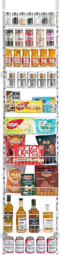 SucceBuy Nástěnný 10patrový organizér do spíže na koření v Obrázek produktu 