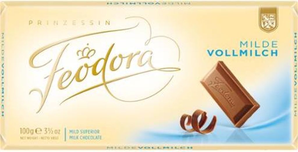 Feodora Tradition Tafel aus milder Edel Vollmilchschokolade Produktbild 