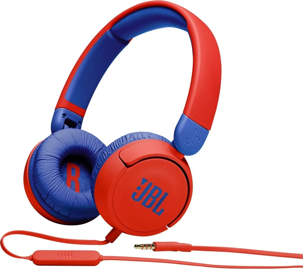 Casque filaire enfant JBL Jr310 bleu et rouge avec confort ergonomique