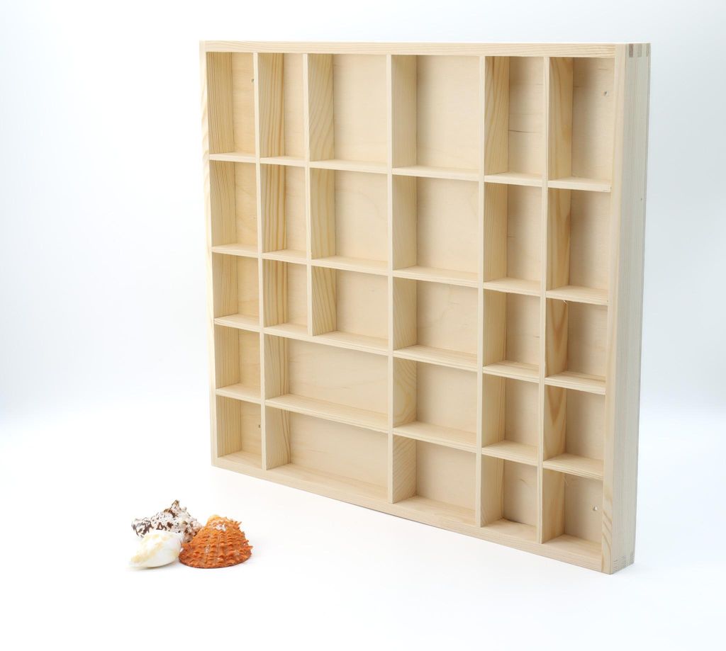 Woodweaver | Holz Setzkasten mit 28 Fächern |  Produktbild 