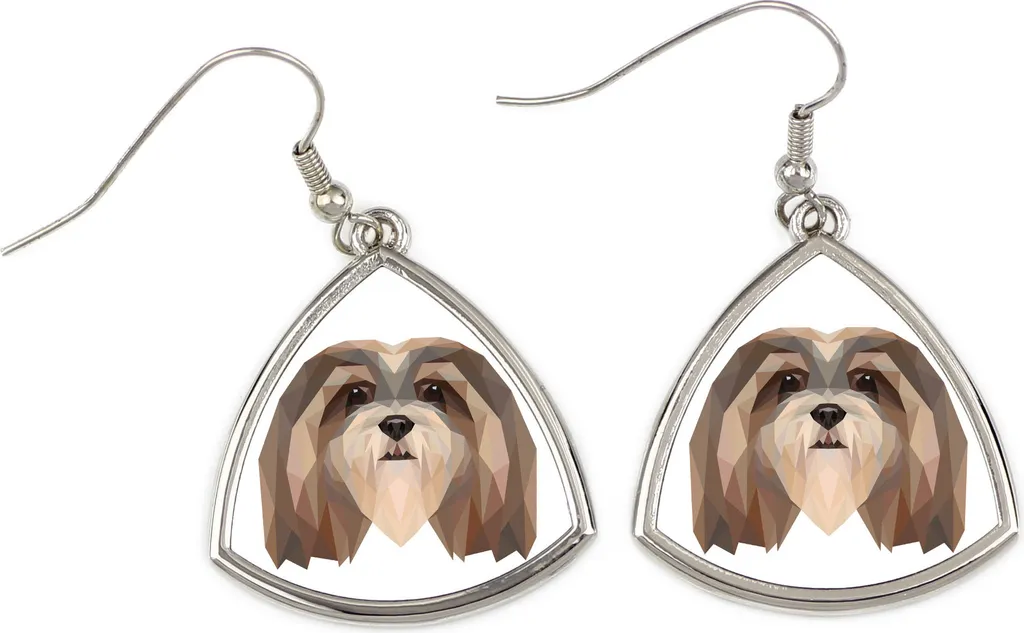 Gioielli Lhasa Apso Art-Dog | Orecchini Cane Geometrico Creativi - 1