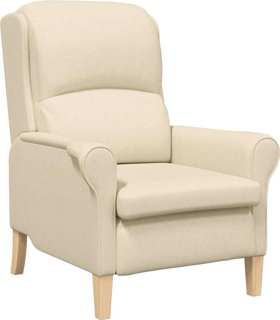 vidaXL Sessel Creme Stoff