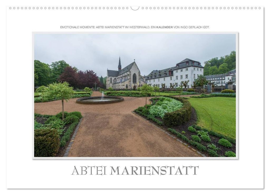 Emotionale Momente: Abtei Marienstatt im Westerwald (Wandkalender 2027 DIN A2 quer), CALVENDO Monatskalender