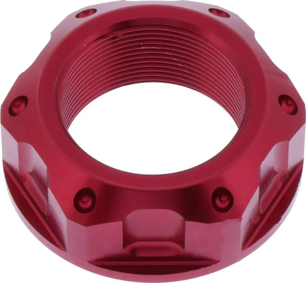 Écrou de Direction Moto M25x1.00 en Aluminium Rouge pour Street Triple