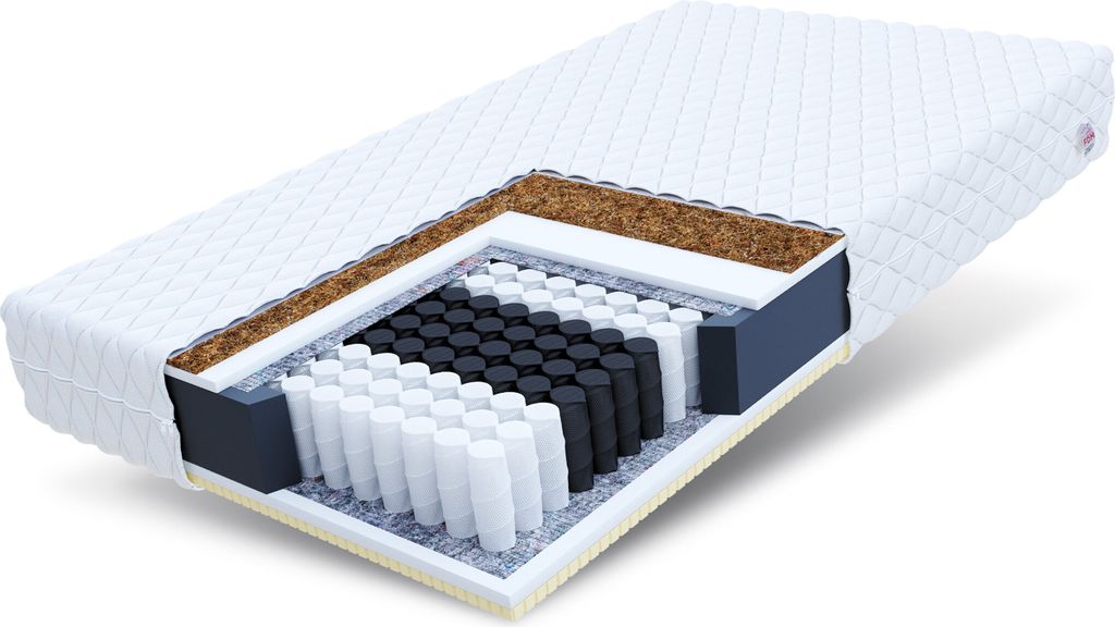 Matratze 80x200 cm ARDEA 7 Zonen H3 H4 Taschenfederkern Latex Kokos Höhe ca. 20 cm mit waschbarem Bezug Premium Jersey