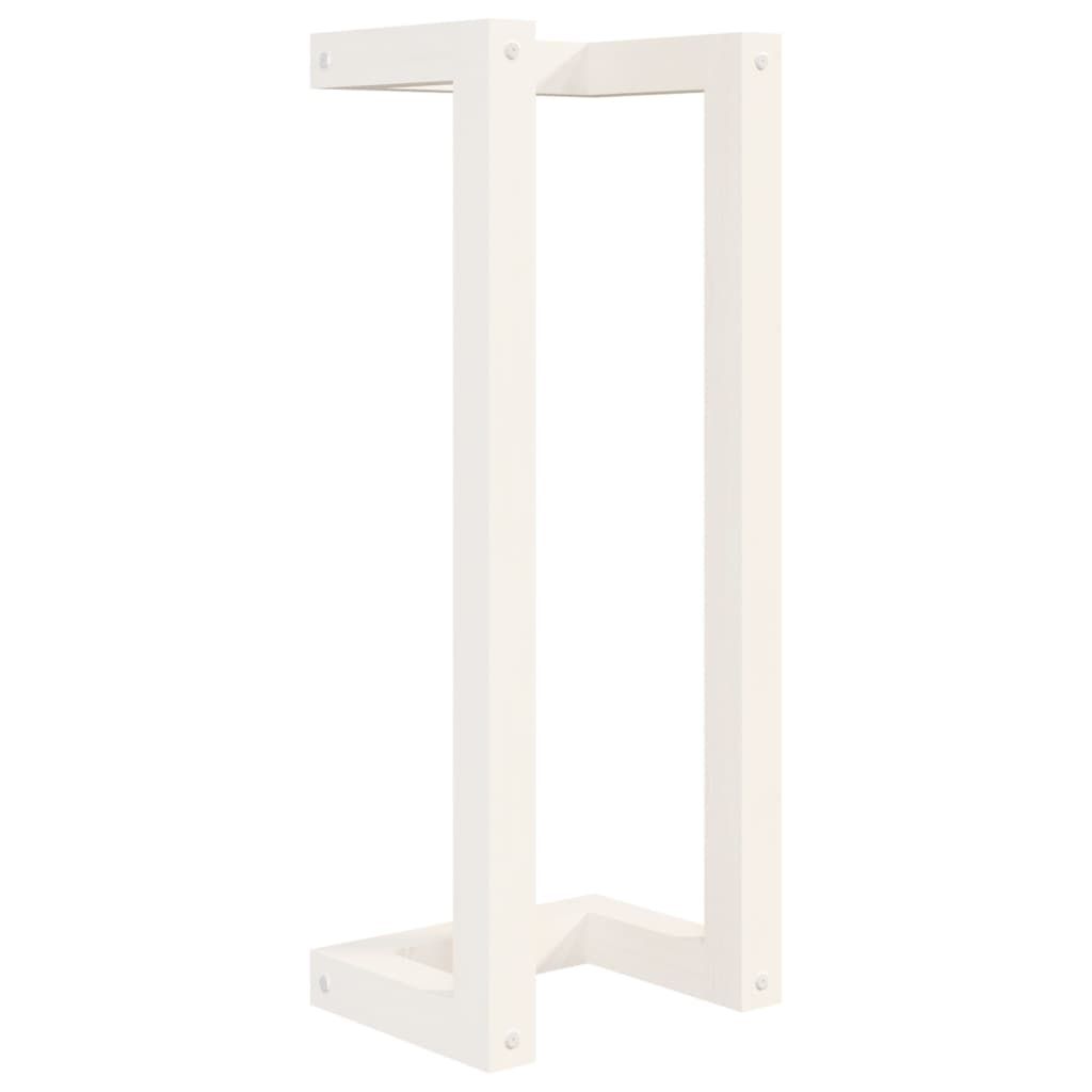 vidaXL Portasciugamani bianco 23x18x60 cm in legno di pino Immagine del prodotto 
