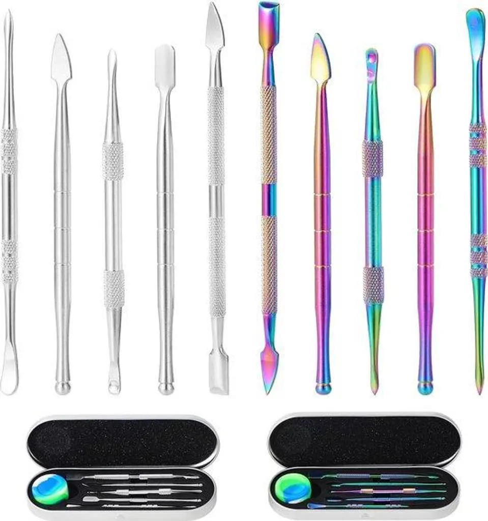 Outils de sculpture double tête en acier inoxydable, lot de 12 pcs
